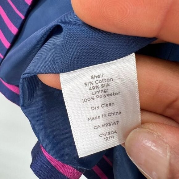 Talbots purple striped blazer jacket size M womens - Picture 9 of 9